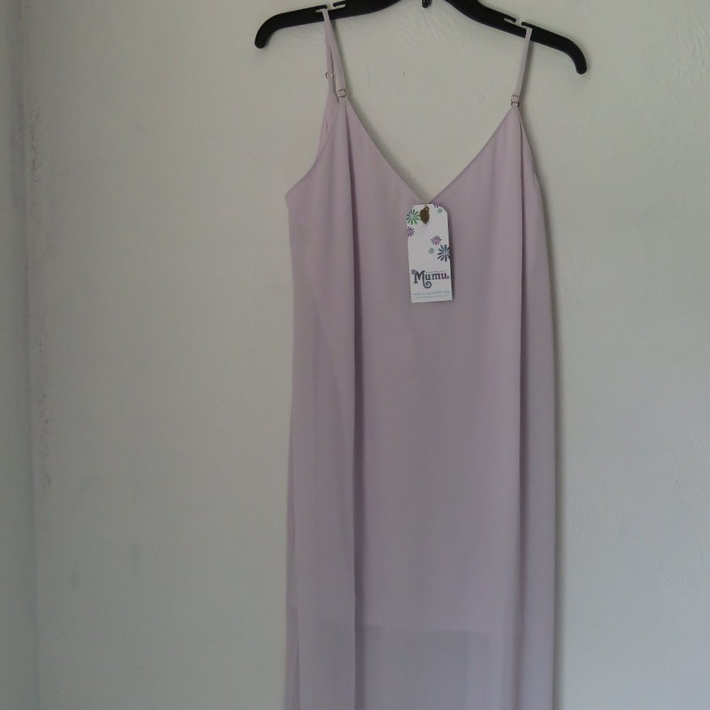 Women Maxi Dress Size Large Show Me Your MuMu Jolie Purple Chiffon New